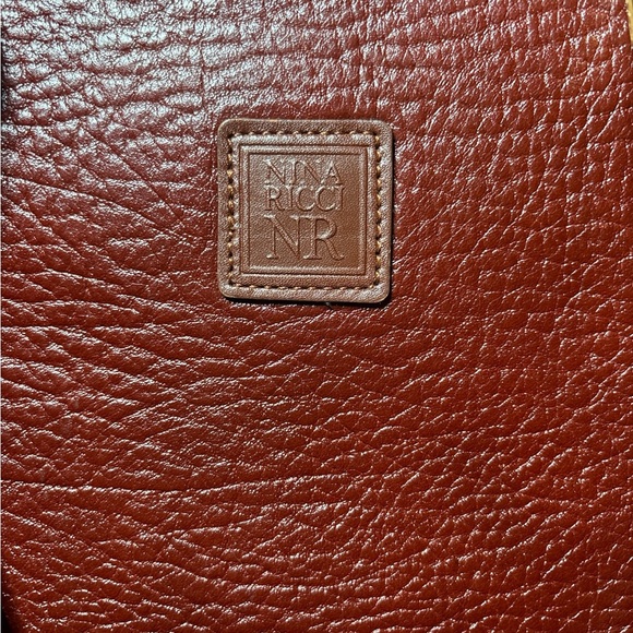 Nina Ricci Vintage Structured Leather Satchel – Rich Red Pebbled Leather - Picture 7 of 11